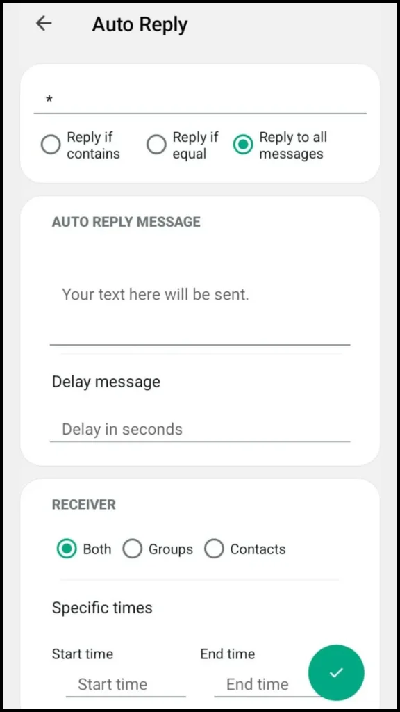 GB WhatsApp Auto-reply feature