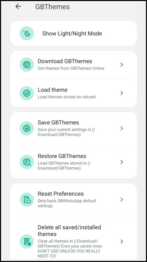 GB WhatsApp Contact Themes