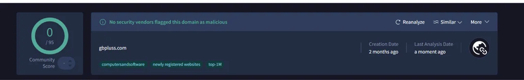 GBAPPPLUS virus report
