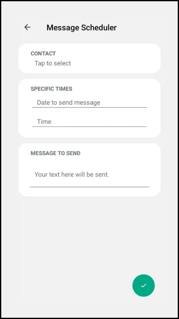 GB WhatsApp Message scheduling List