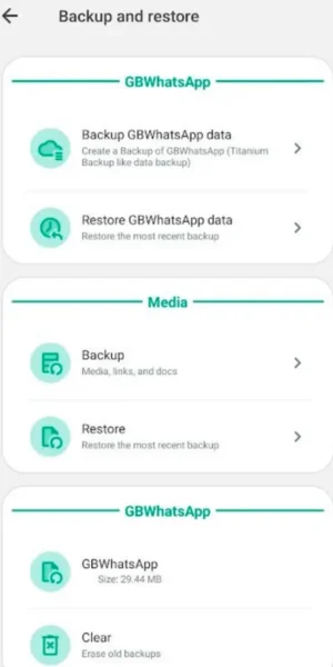GB WhatsApp Restore and Backup