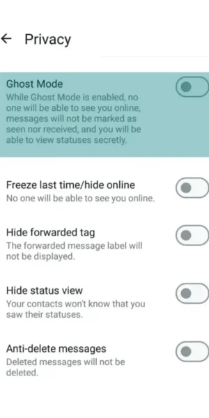GB WhatsApp Ghost Mode