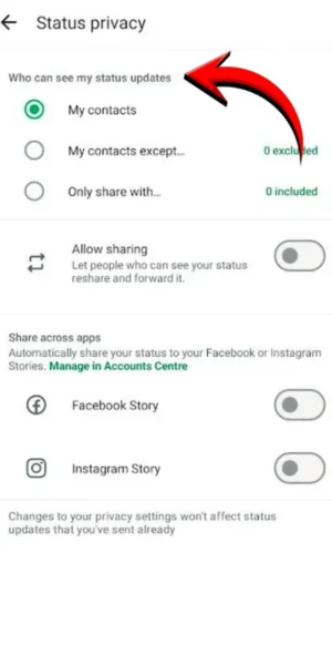 GB WhatsApp Status privacy